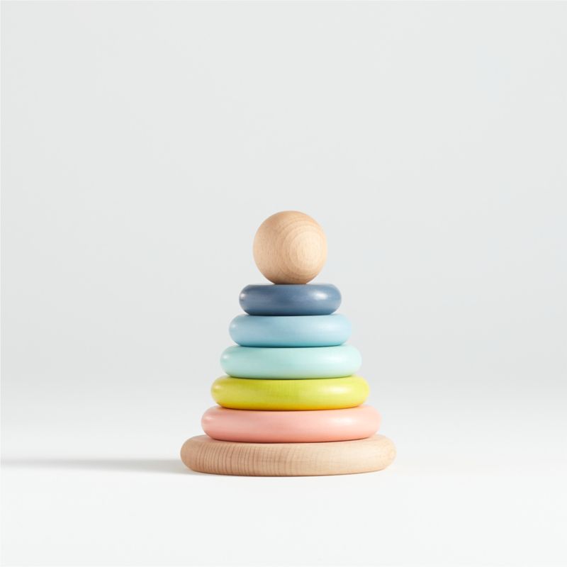 Baby Wooden Stacking Toy – Montessori Rainbow Rings