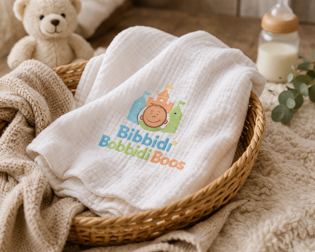 Baby Muslin Swaddle Blanket – Soft Cotton Newborn Wrap