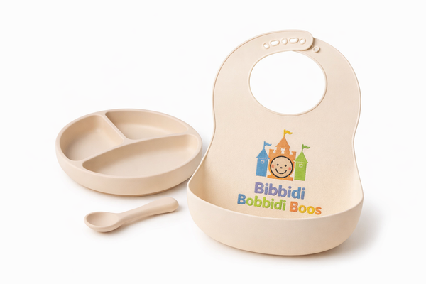Baby Silicone Feeding Set – Plate, Spoon & Bib for Toddlers