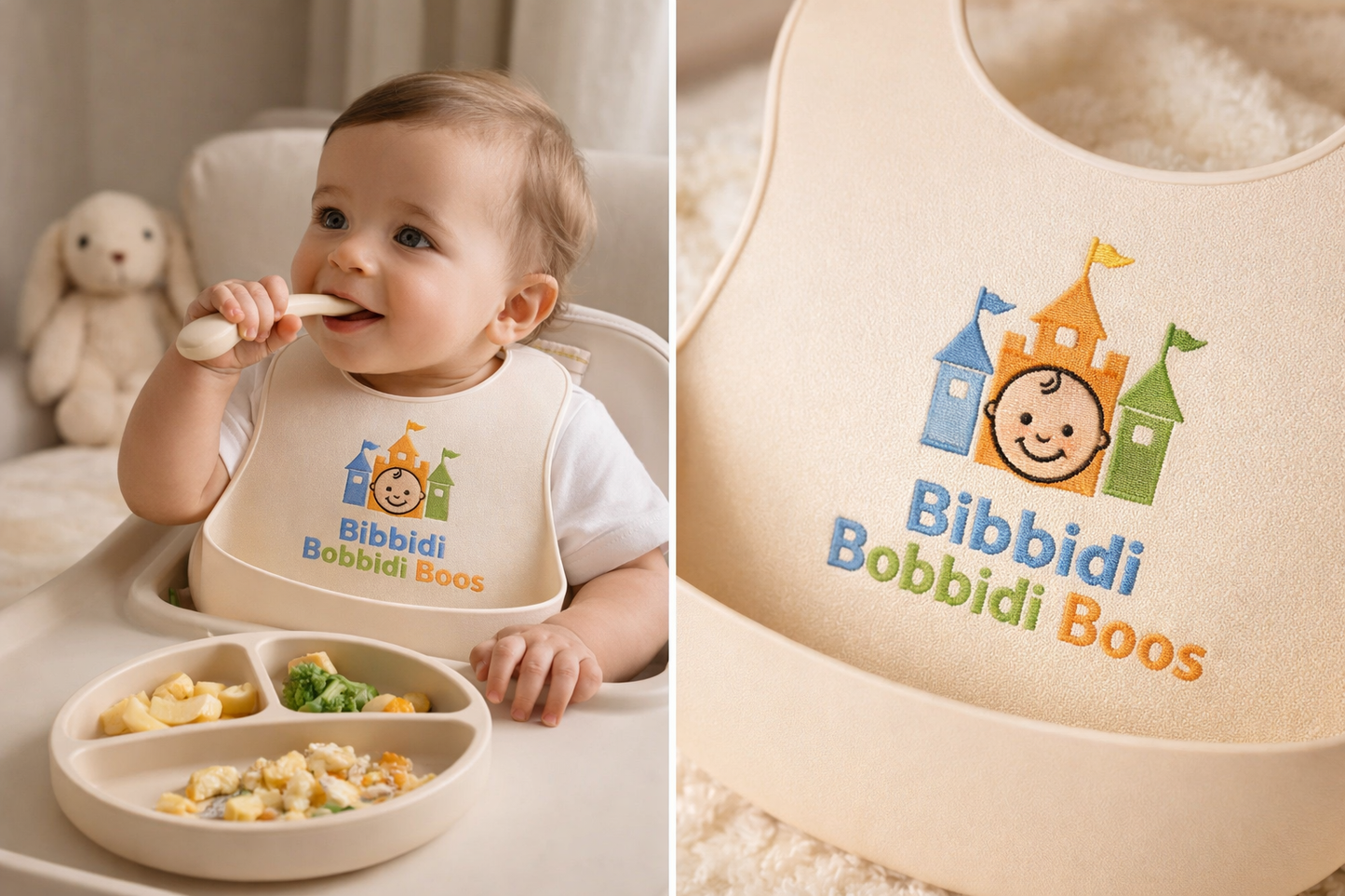 Baby Silicone Feeding Set – Plate, Spoon & Bib for Toddlers